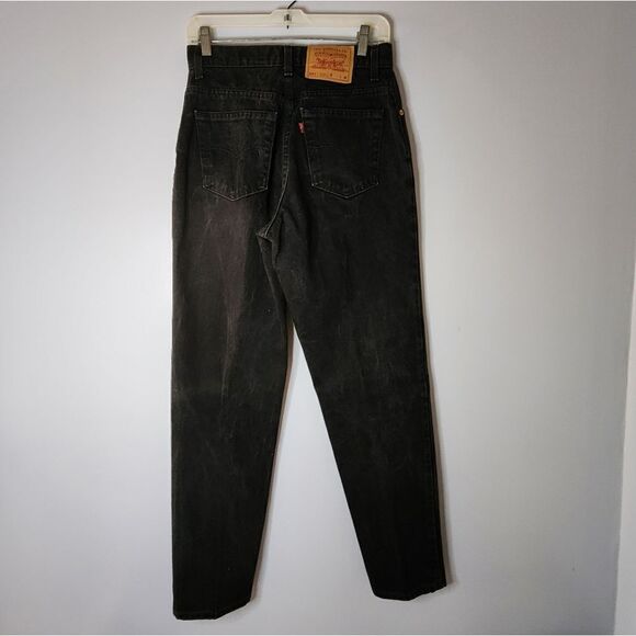 Levi's 551 relaxed fit tapered leg 8 medium denim black work pants - Picture 2 of 6